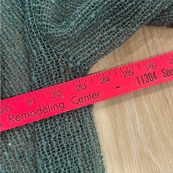 Forest Green Open-Front Sweater with Sparkles! - Picture 8 of 8